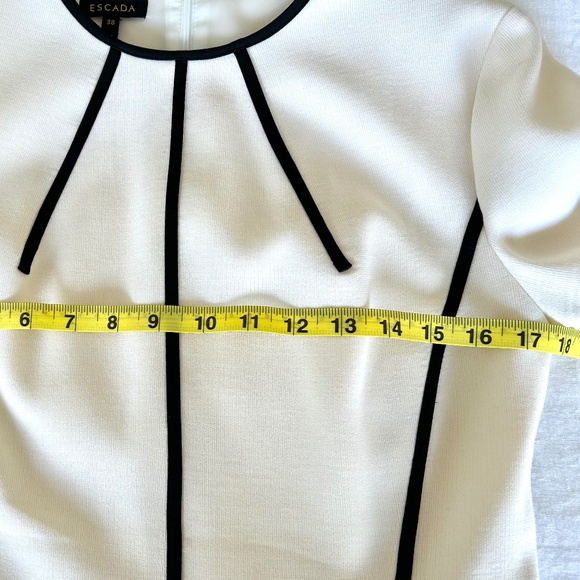 Immaculate ESCADA DRESS New without tags PRISTINE - 38 WINTER WHITE VIRGIN WOOL - Picture 12 of 16